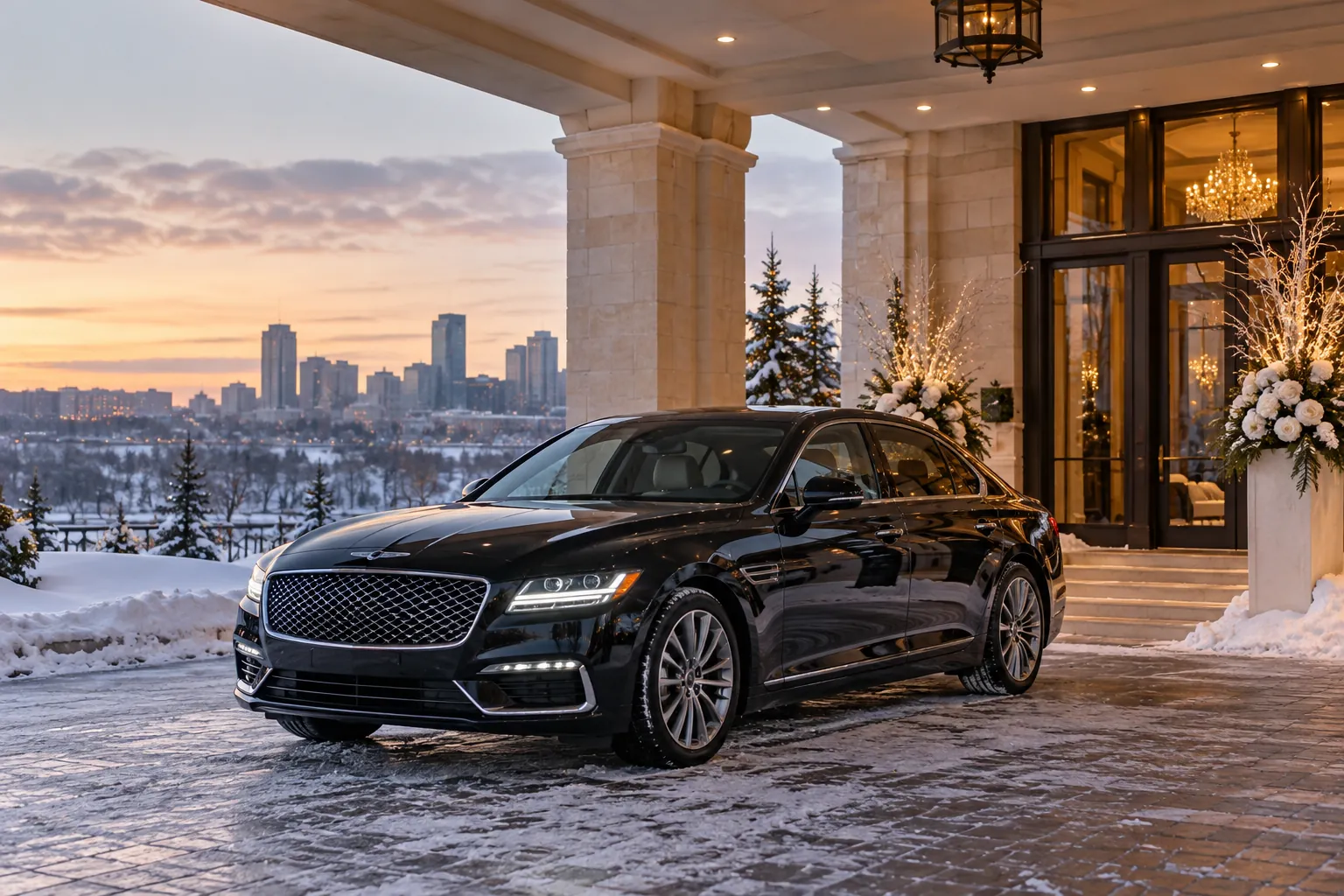 Illustrative Edmonton transportation scene for Wedding Rates